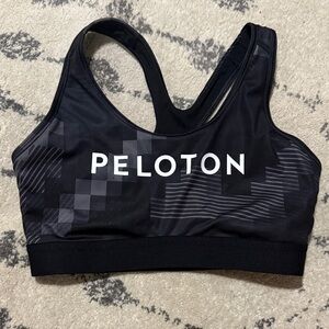 Peloton Women's Black and Gray Sports Bra